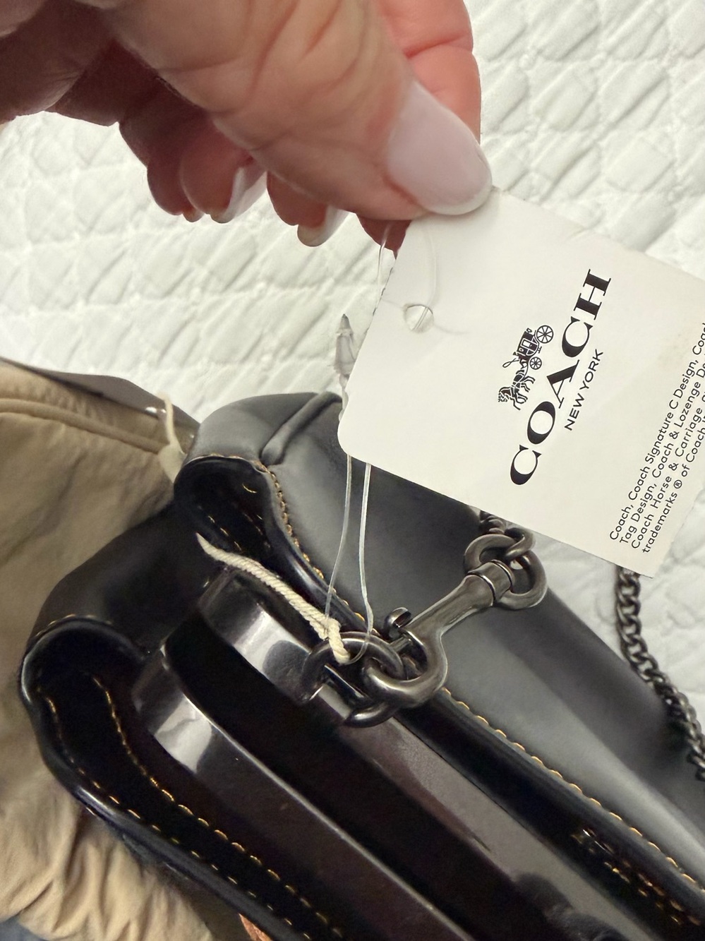 COACH Pearl Kisslock TEA ROSE Floral Leather Sequin Crossbody F80193 NWT - Picture 14 of 16